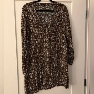 Madewell Long Sleeve Floral Dress